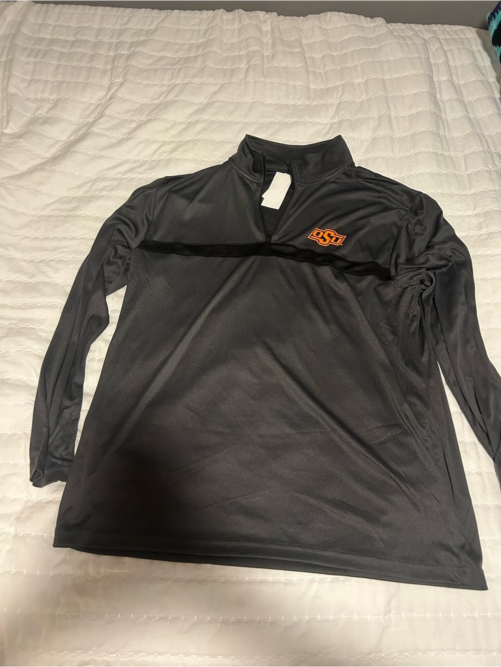 Logo Athletic Men’s Black Zip-Up Sweater with OSU